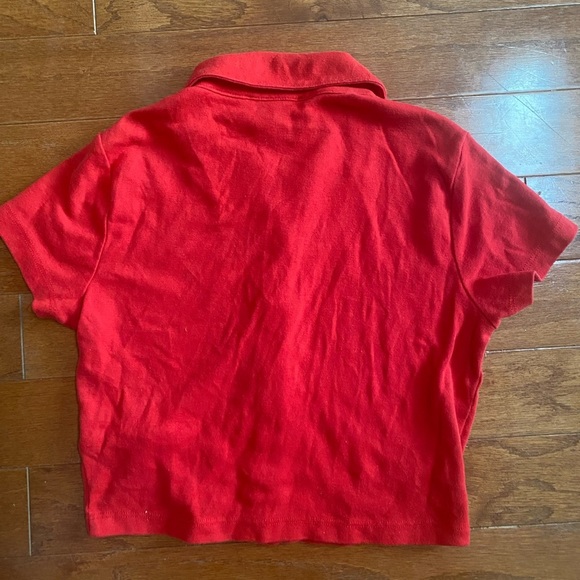 Forever 21 // California button up baby tee red collar - Picture 2 of 4